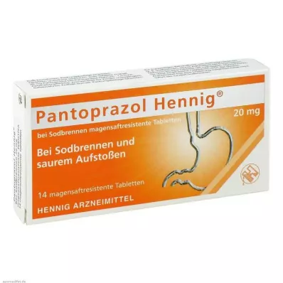 Pantoprazole Hennig b.Heartburn 20 mg gastrorezistentné tablety, 14 ks Pantoprazole Hennig b.Heartburn 20 mg gastrorezistentné tablety, 14 ks