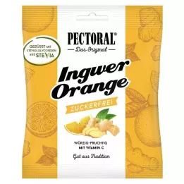 PECTORAL Zázvorové pomarančové cukríky bez cukru, 60 g