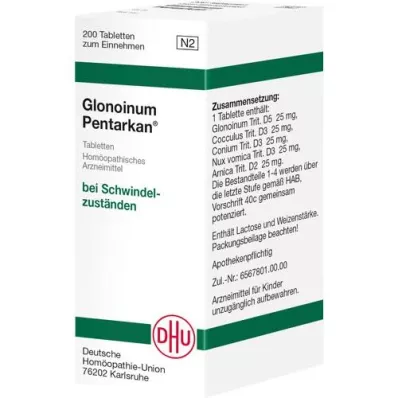 GLONOINUM PENTARKAN Tablety, 200 ks