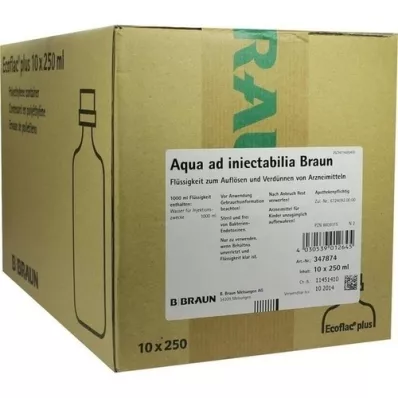 AQUA AD injectabilia Ecoflac Plus infúzny roztok, 10X250 ml