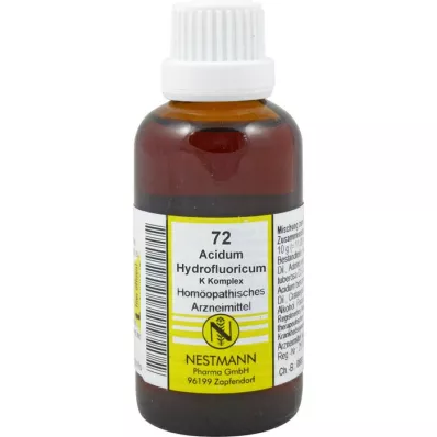 ACIDUM HYDROFLUORICUM K Komplex č. 72 Riedenie, 50 ml