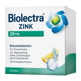 BIOLECTRA Zinkové šumivé tablety, 20 ks