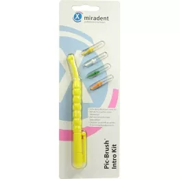 PIC BRUSH Intro Kit žltá 1 rukoväť + 4 kefy, 1 P