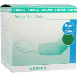 ASKINA Lepiaci obväz farebný 8 cmx20 m zelený, 1 ks