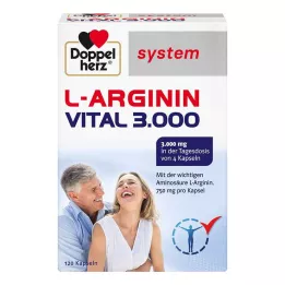 DOPPELHERZ L-Arginine Vital 3.000 systémových kapsúl, 120 kapsúl