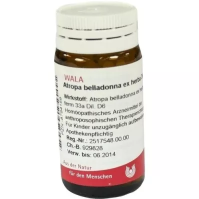 ATROPA Belladonna ex Herba D 6 globúl, 20 g