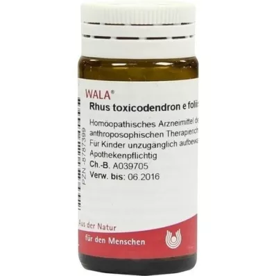 RHUS TOXICODENDRON E foliis D 30 guľôčok, 20 g