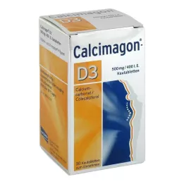 CALCIMAGON D3 žuvacie tablety, 30 kapsúl