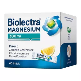 BIOLECTRA Magnézium 300 mg Direct Lemon Sticks, 60 ks