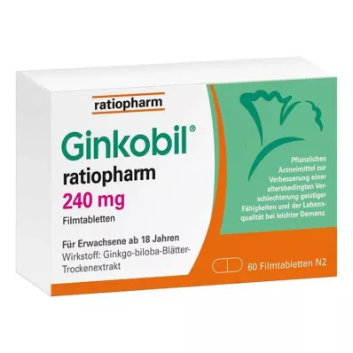 Ginkobil ratiopharm 240 mg s Ginkgo bilobou, 60 ks