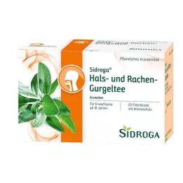 SIDROGA Čajové filtračné vrecúška na kloktanie hrdla a krku, 20X2,5 g
