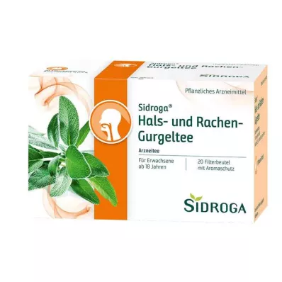 Sidroga® čajové filtračné vrecká na kloktanie hrdla a hrdla, 20X2,5 g