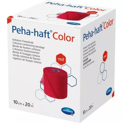 PEHA-HAFT Farebná fixačná páska bez latexu 10 cmx20 m červená, 1 ks