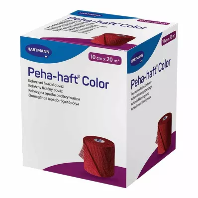 Peha Haft Farebná fixačná latexová bandáž f.10 cm x 20 m červená, 1 kus Peha Haft Farebná fixačná latexová bandáž f.10 cm x 20 m červená, 1 kus