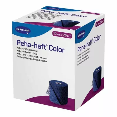 Peha Haft Farebná fixačná latexová bandáž f.10 cm x 20 m modrá, 1 kus Peha Haft Farebná fixačná latexová bandáž f.10 cm x 20 m modrá, 1 kus