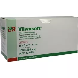 VLIWASOFT Netkané kompresy 5x5 cm sterilné 6l, 50X2 ks