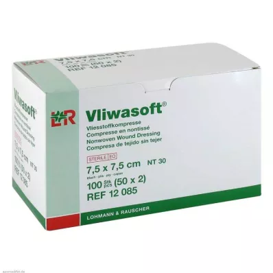 Vliwasoft fleece obklady 7,5x7,5cm 6-vrstvové sterilné, 50x2 kusy Vliwasoft fleece obklady 7,5x7,5cm 6-vrstvové sterilné, 50x2 kusy