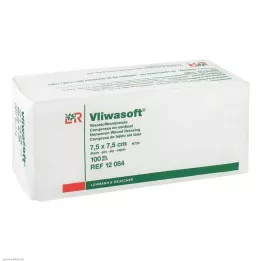 VLIWASOFT Kompresy z netkanej textílie 7,5x7,5 cm nesterilné 6 l, 100 ks
