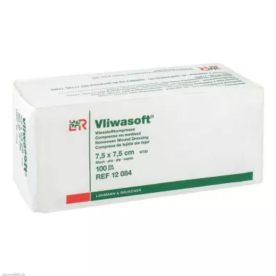 VLIWASOFT Kompresy z netkanej textílie 7,5x7,5 cm nesterilné 6 l, 100 ks