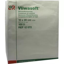 VLIWASOFT Kompresy z netkanej textílie 10x20 cm nesterilné 6l, 100 ks