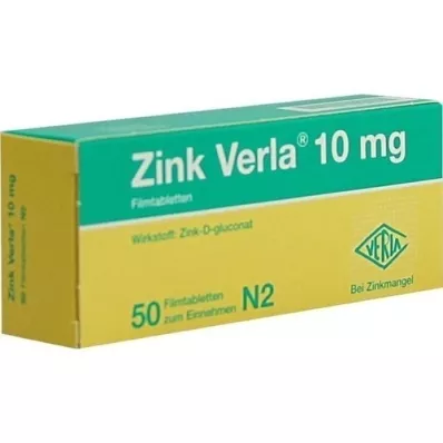 ZINK VERLA 10 mg filmom obalené tablety, 50 ks