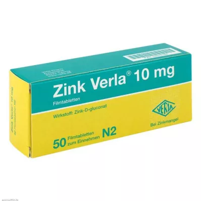 ZINK VERLA 10 mg filmom obalené tablety, 50 ks