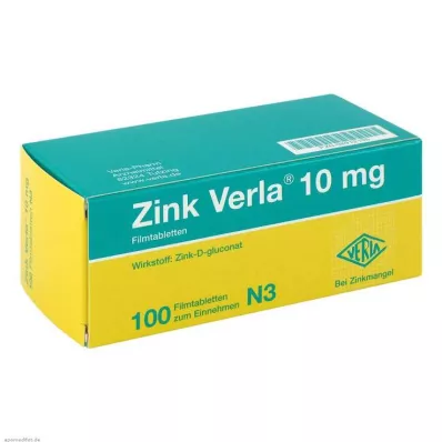Zinc Verla® 10 mg filmom obalené tablety, 100 ks
