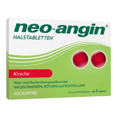 neo-angin pastilky do krku čerešňové bez cukru, 24 ks
