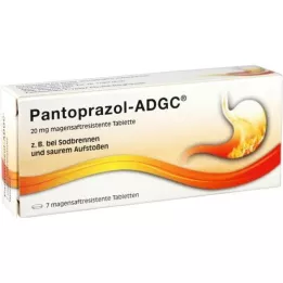 PANTOPRAZOL ADGC 20 mg enterálne obalené tablety, 7 ks