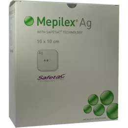 MEPILEX Ag penový obväz 10x10 cm sterilný, 10 ks