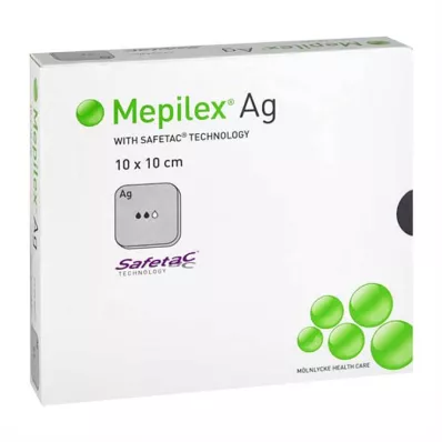 Mepilex Ag obväz 10x10cm sterilný, 10 ks