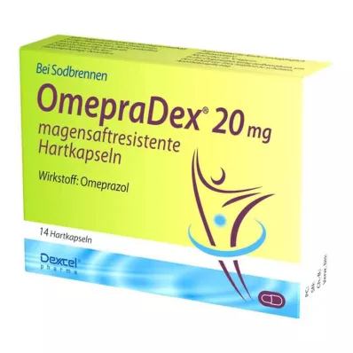 OMEPRADEX 20 mg gastrorezistentné tvrdé kapsuly, 14 ks