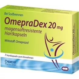 OMEPRADEX 20 mg gastrorezistentné tvrdé kapsuly, 7 ks