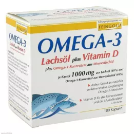 OMEGA-3 LACHSÖL plus Vit.D plus Omega-3 Conc. kapsuly, 100 ks