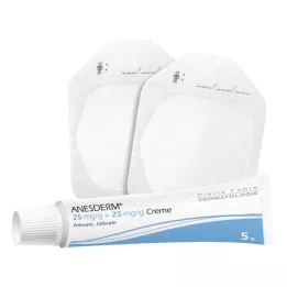 ANESDERM 25 mg/g + 25 mg/g krém + 2 náplasti, 5 g