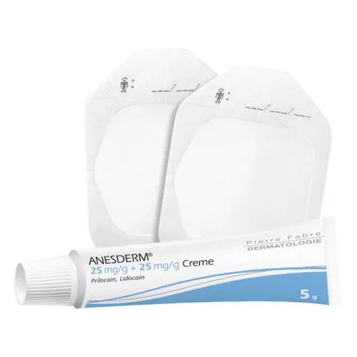 ANESDERM 25 mg/g + 25 mg/g krém + 2 náplasti, 5 g