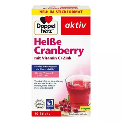 DOPPELHERZ horúce brusnicové granule s vitamínom C+zinok, 10 ks