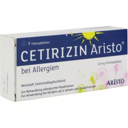 CETIRIZIN Aristo na alergie 10 mg filmom obalené tablety, 7 ks