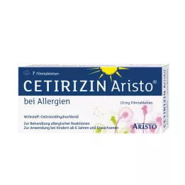 Cetirizine Aristo na alergie 10 mg filmom obalené tablety, 7 ks