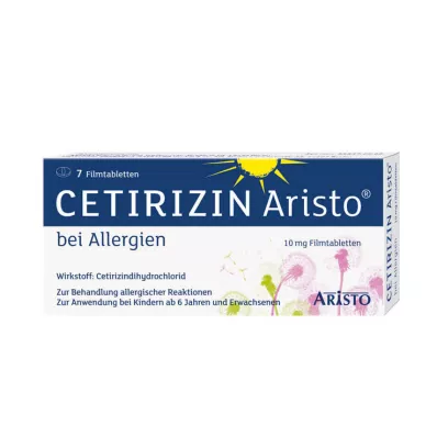 Cetirizine Aristo na alergie 10 mg filmom obalené tablety, 7 ks Cetirizine Aristo na alergie 10 mg filmom obalené tablety, 7 ks