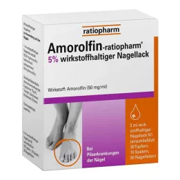 AMOROLFIN-ratiopharm 5% lak na nechty s účinnou látkou, 3 ml