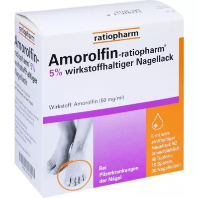 AMOROLFIN-ratiopharm 5% lak na nechty s účinnou látkou, 5 ml