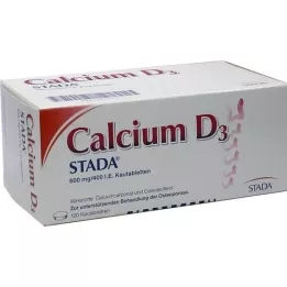 CALCIUM D3 STADA 600 mg/400 I.U. žuvacie tablety, 120 kapsúl