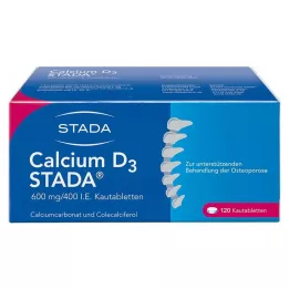 CALCIUM D3 STADA 600 mg/400 I.U. žuvacie tablety, 120 kapsúl