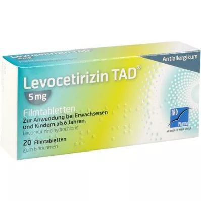 LEVOCETIRIZIN TAD 5 mg filmom obalené tablety, 20 ks