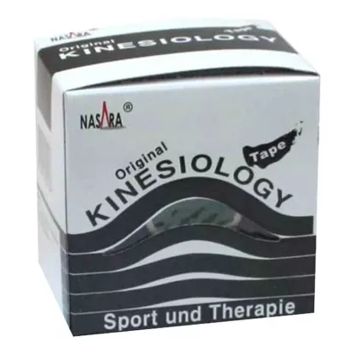 NASARA Kineziologická páska 5 cmx5 m čierna, 1 ks