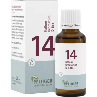 BIOCHEMIE Pflüger 14 Potassium bromatum D 6 kvapiek, 30 ml