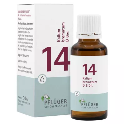 Biochémia Pflueger 14 bromat draselný.D 6 kvapiek, 30 ml Biochémia Pflueger 14 bromat draselný.D 6 kvapiek, 30 ml