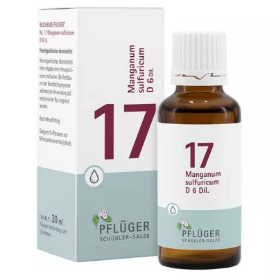 Biochémia Pflueger 17 Manganum sulfuricum D 6 kvapiek, 30 ml Biochémia Pflueger 17 Manganum sulfuricum D 6 kvapiek, 30 ml