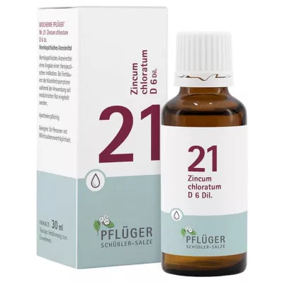 Biochémia Pflueger 21 Zincum chloratum D 6 kvapiek, 30 ml Biochémia Pflueger 21 Zincum chloratum D 6 kvapiek, 30 ml